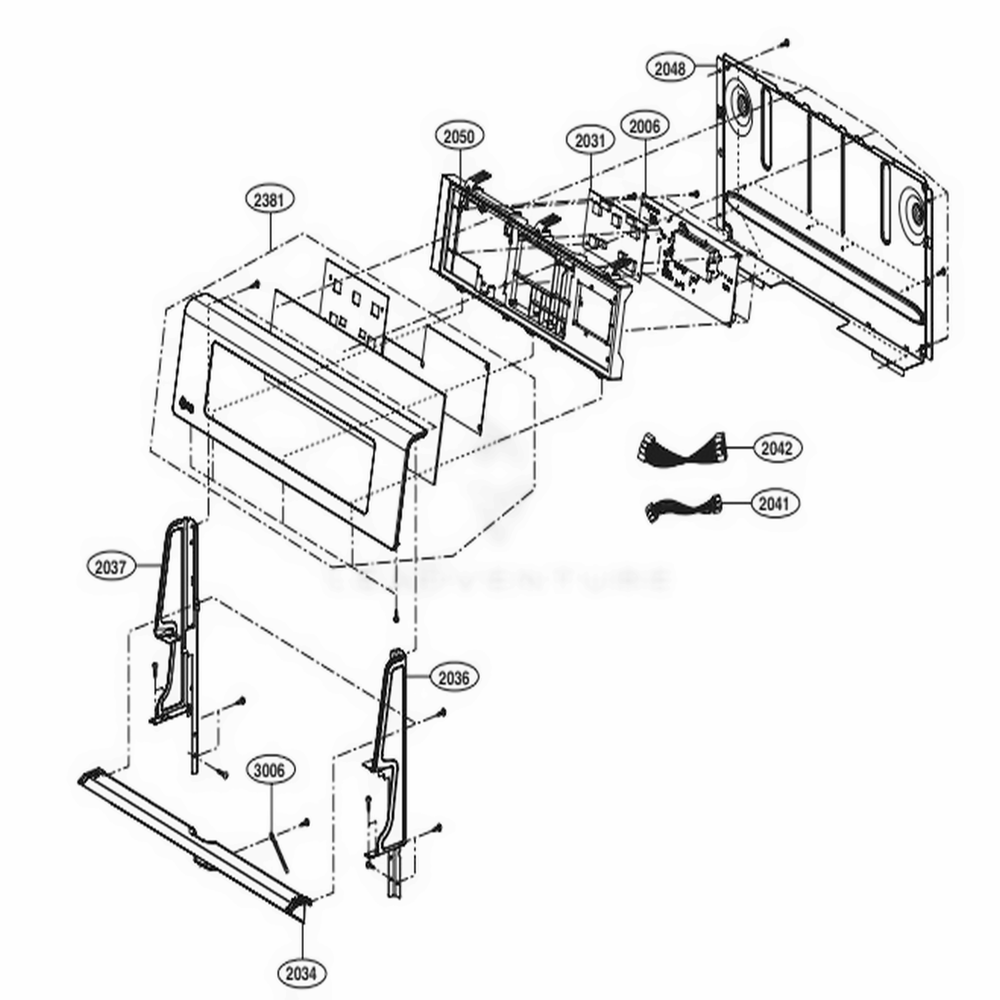 Controller Parts Diagram and Parts List for LRE3193ST FSTLLGA LG Range