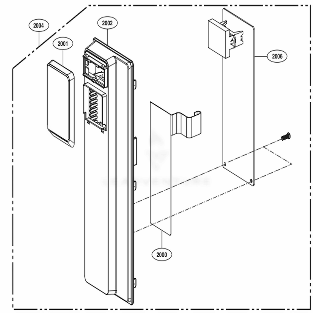 Control Panel Parts Diagram and Parts List for LMC1575BD CB5EBBY LG Microwave