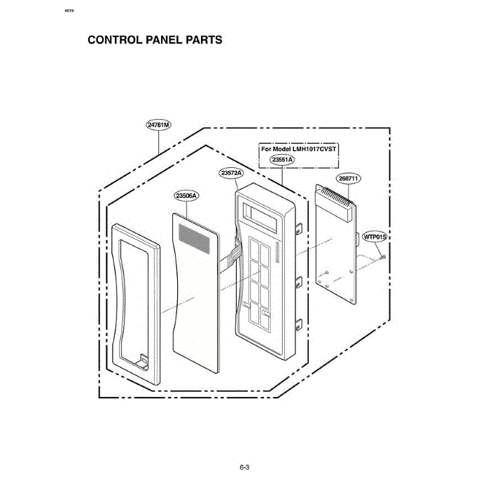 Section 2 Diagram and Parts List for LMH1017CVST AS1ELGA LG Microwave Oven Combo