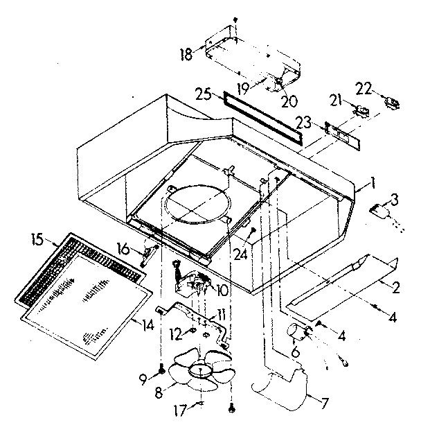 Model 233.5108010 Diagram and Parts List for 2335167810  Kenmore Range Hood