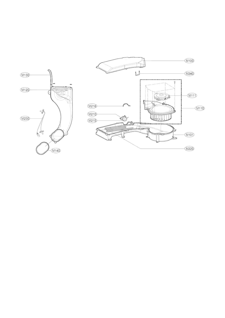 Dryer Parts Diagram and Parts List for WM3477HW  LG Washer Dryer Combo