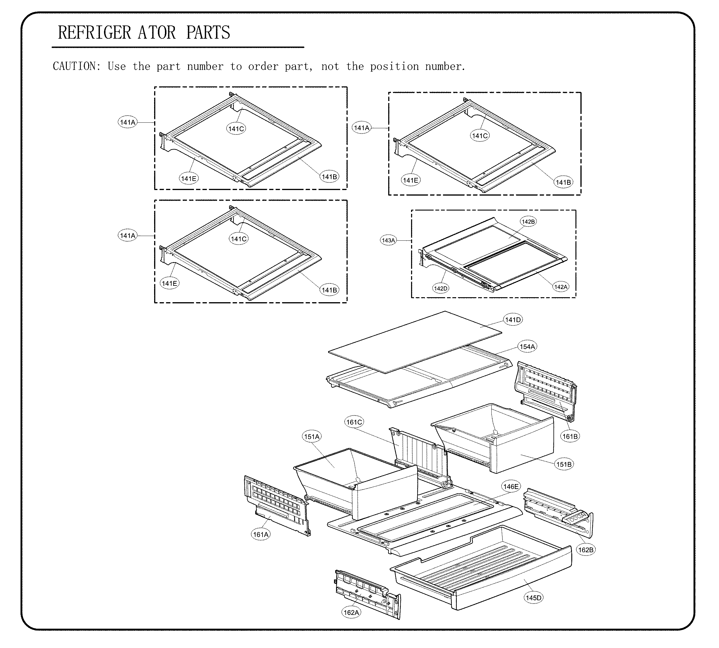 Refrigerator Parts Diagram and Parts List for 79572493610  Kenmore Refrigerator