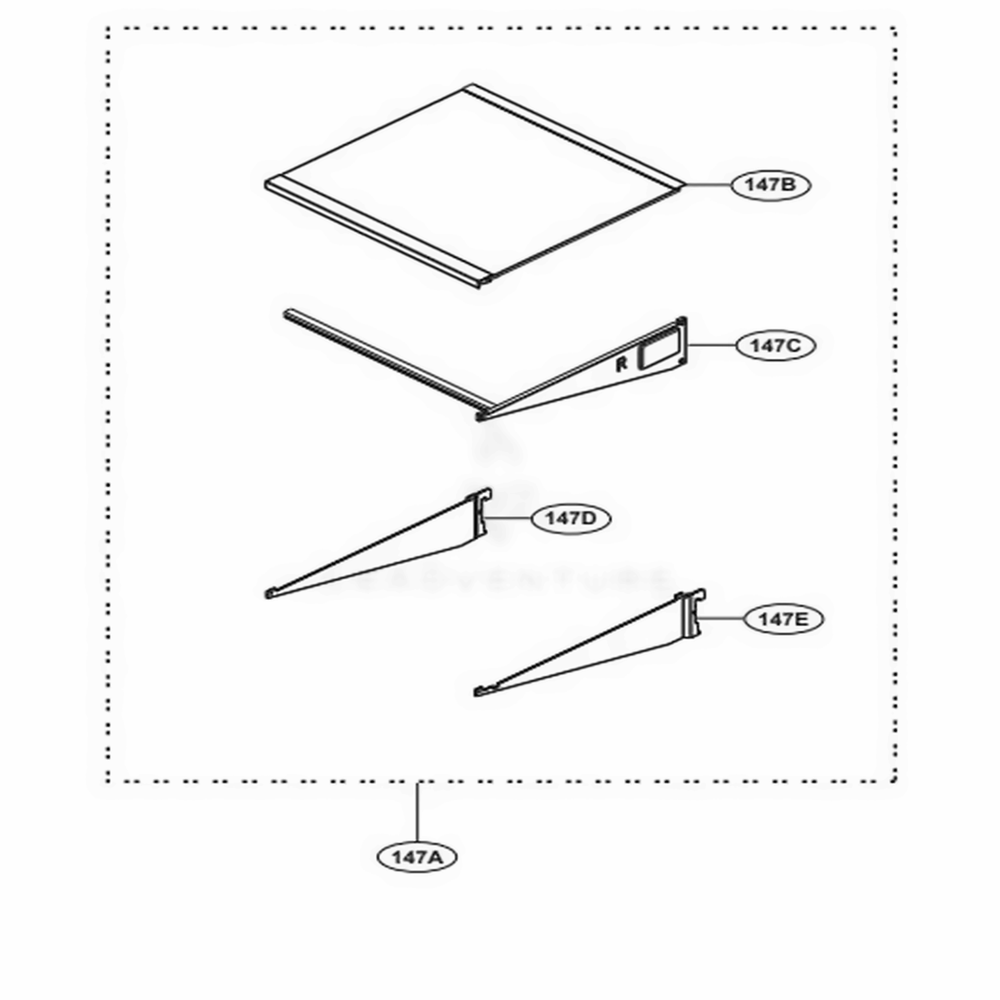 Movable Part 2 Diagram and Parts List for SKSCF3001P ASWCNA0 LG Range