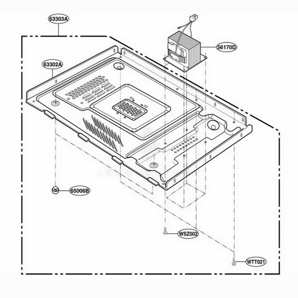 Base Plate Parts Diagram and Parts List for GT4175SPB CBKEWRP LG Wall Oven