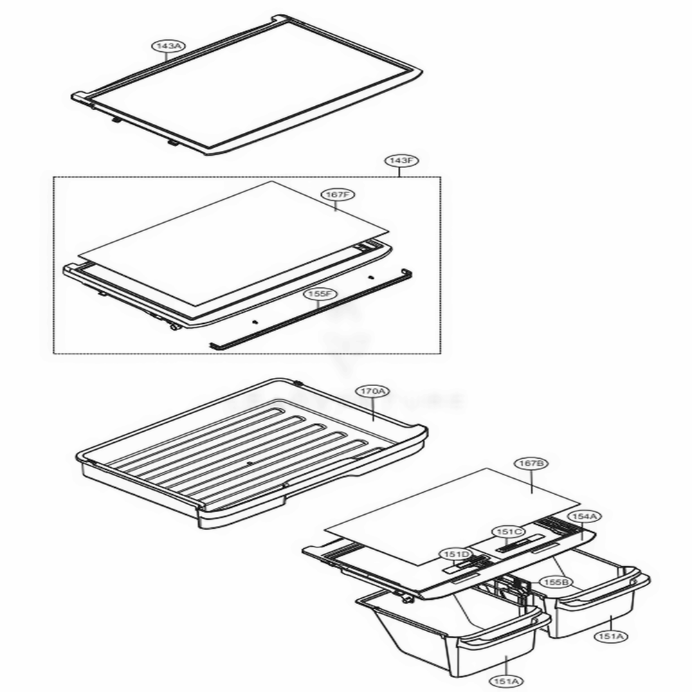 Refrigerator Parts Diagram and Parts List for 78039 AWBCSE0 LG Refrigerator