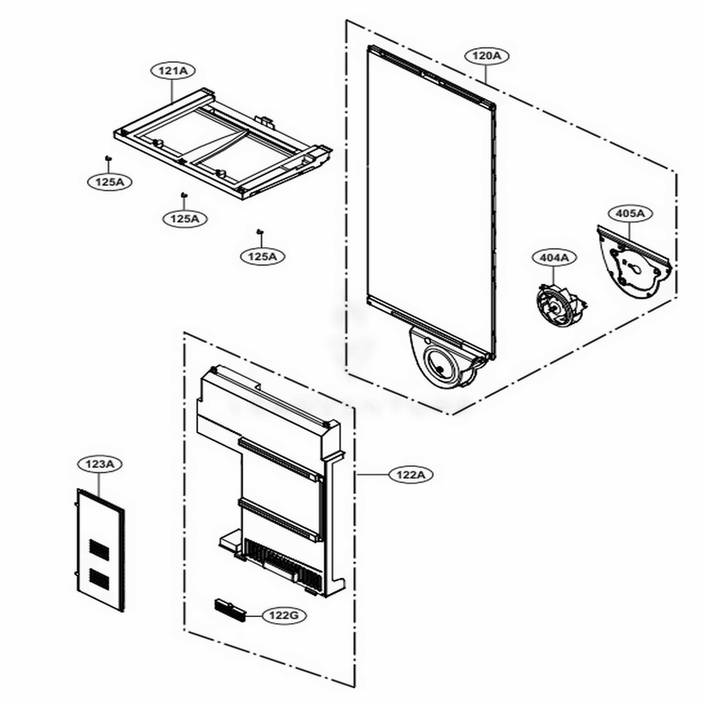 Perform Part Diagram and Parts List for SKSCR2401P ASWCNA0 LG Range