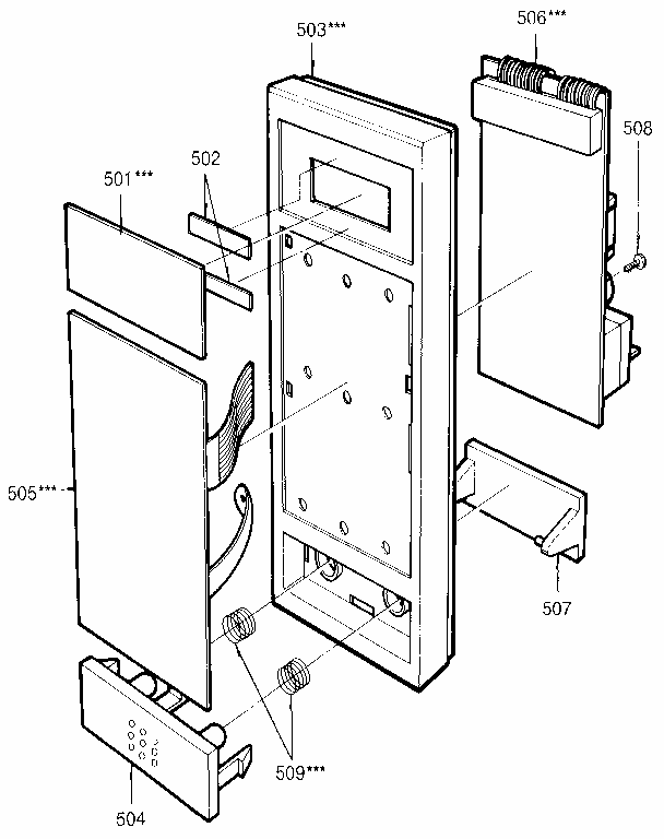 Control Panel Diagram and Parts List for 7218903580  Kenmore Microwave