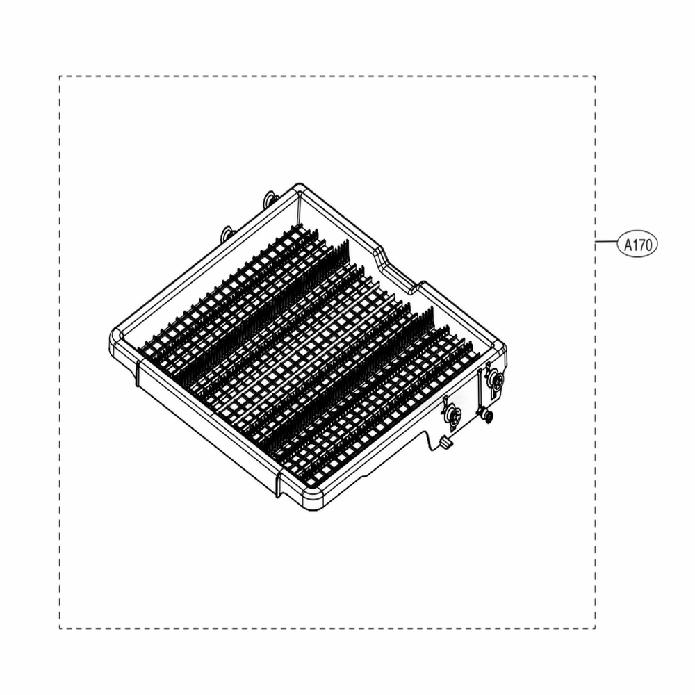 3rd Rack Assembly Diagram and Parts List for LDF5678BD ABDEEUS LG Dishwasher