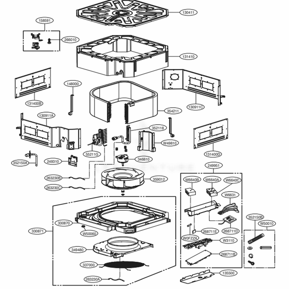 Tn, Tp - High Efficiency Diagram and Parts List for ARNU123TPAA ANWALUS LG Air Conditioner