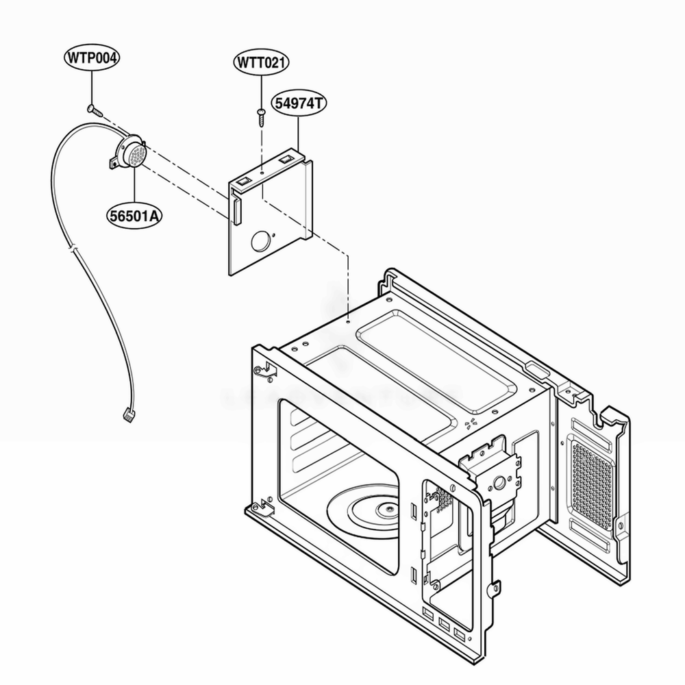 Sensor Parts Diagram and Parts List for JES1451BJ CBKEGEU LG Range