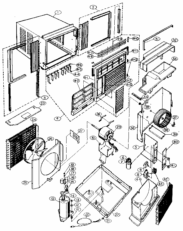 6. Exploded View Diagram and Parts List for GA-091A  LG Air Conditioner