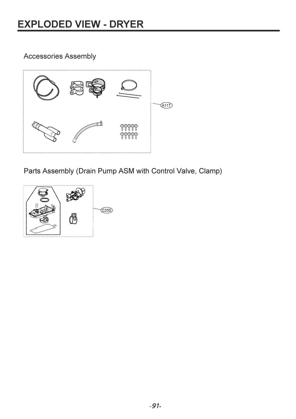 Diagram 5 Diagram and Parts List for W3S1CVK2EHM ABLEEUS LG Washer