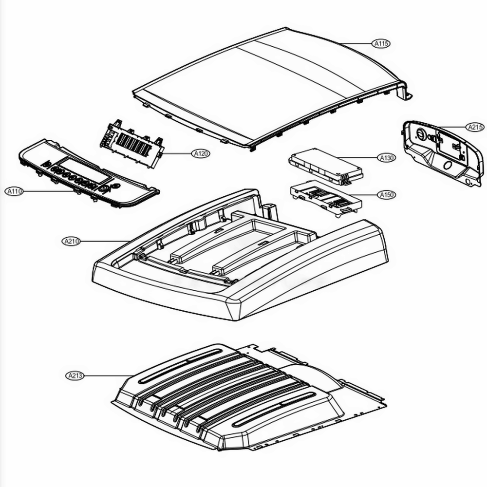 Control Panel And Plate Assembly Diagram and Parts List for DLE1001F ASFEEUS LG Dryer