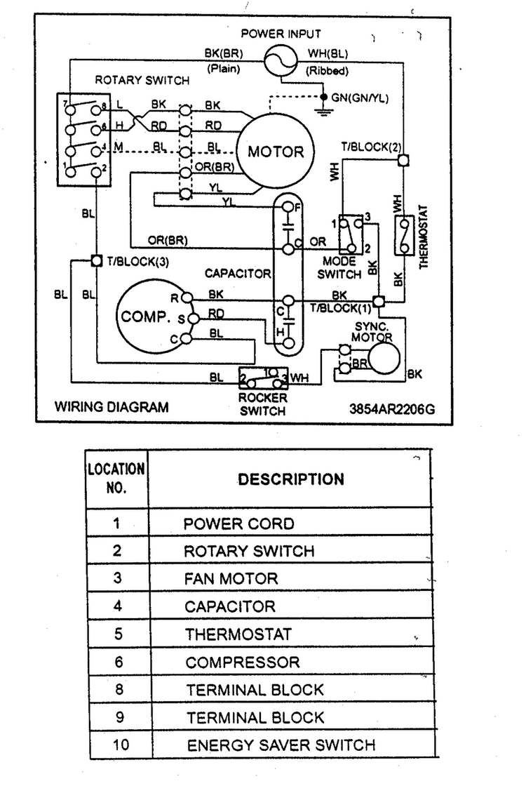 Wiring Diagram Diagram and Parts List for LW-D1832CL  LG Air Conditioner