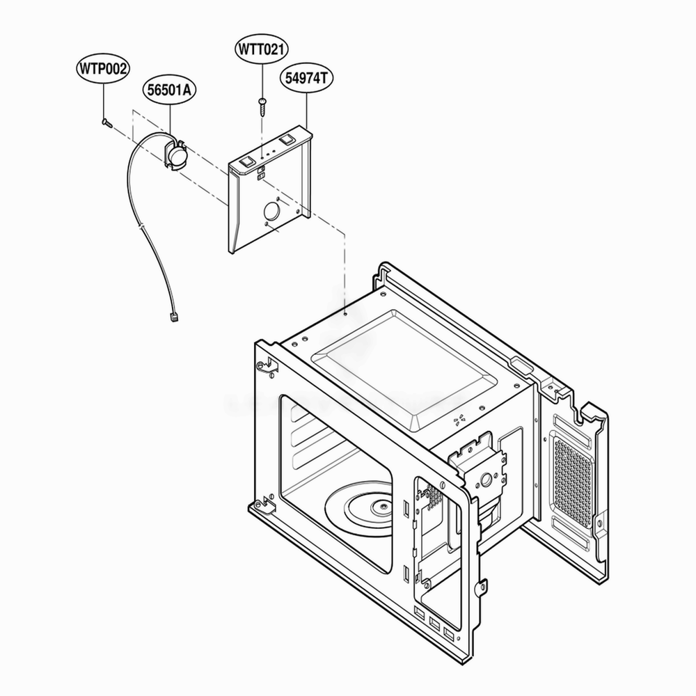 Sensor Parts Diagram and Parts List for MS144SW AB1EWRP LG Range