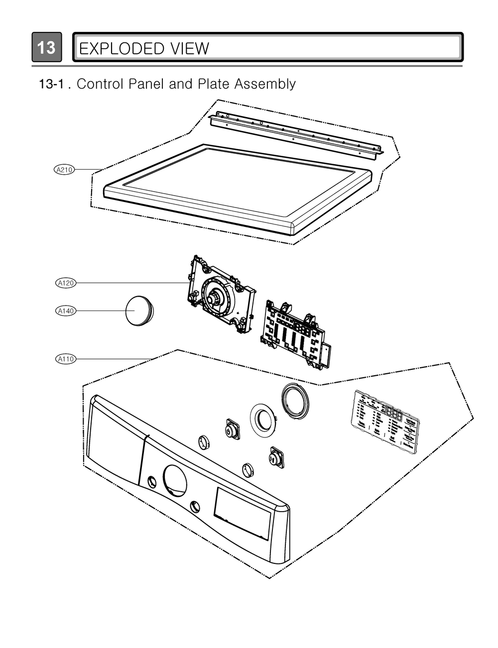 Diagram 1 Diagram and Parts List for DLE3470M ABMEEUS LG Dryer