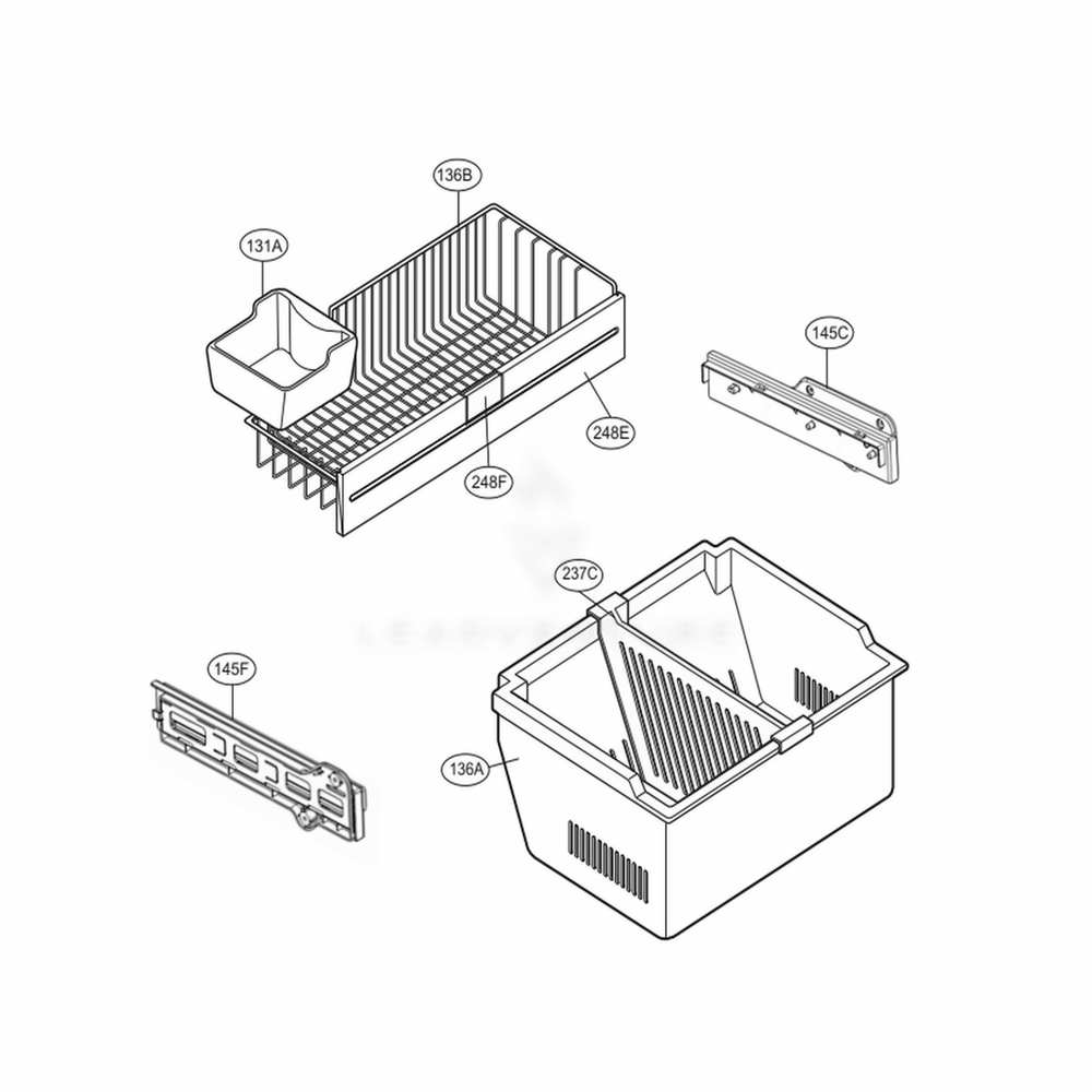 Freezer Parts Diagram and Parts List for 78306 ATI5SER LG Refrigerator