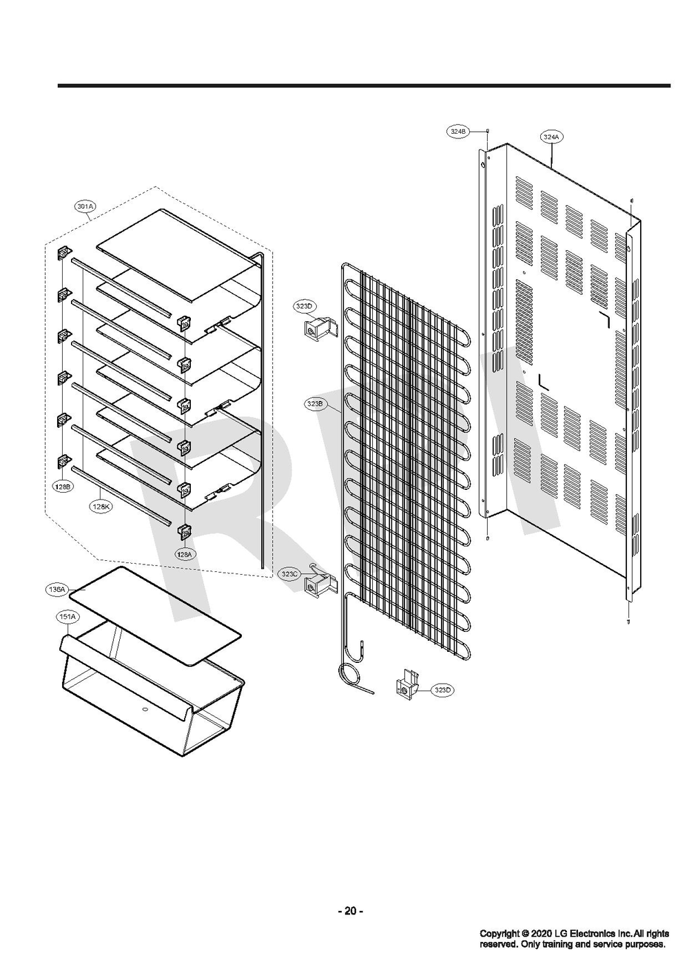 Diagram 3 Diagram and Parts List for LROFC0605V  LG Freezer