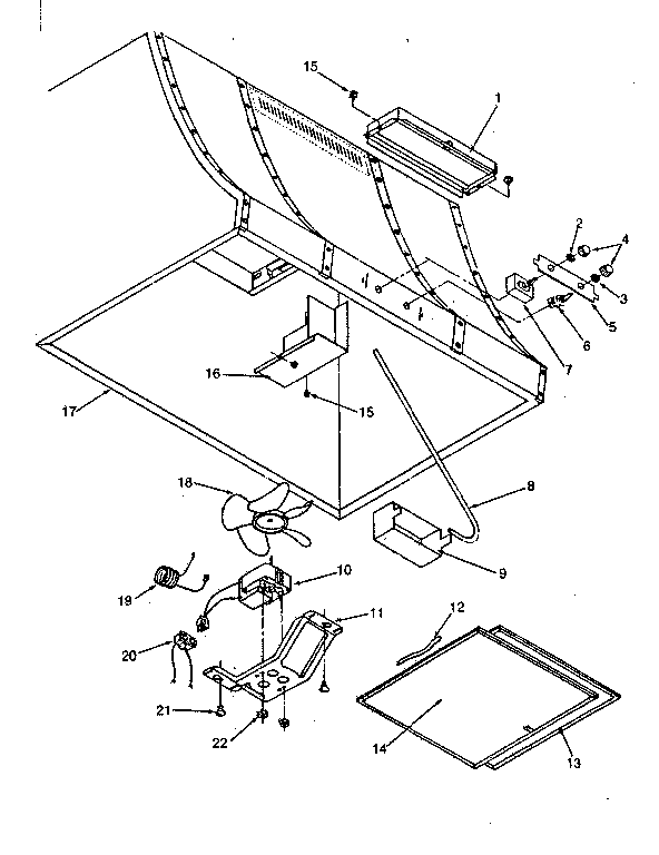 Canopy Diagram and Parts List for 2335877710  Kenmore Range Hood