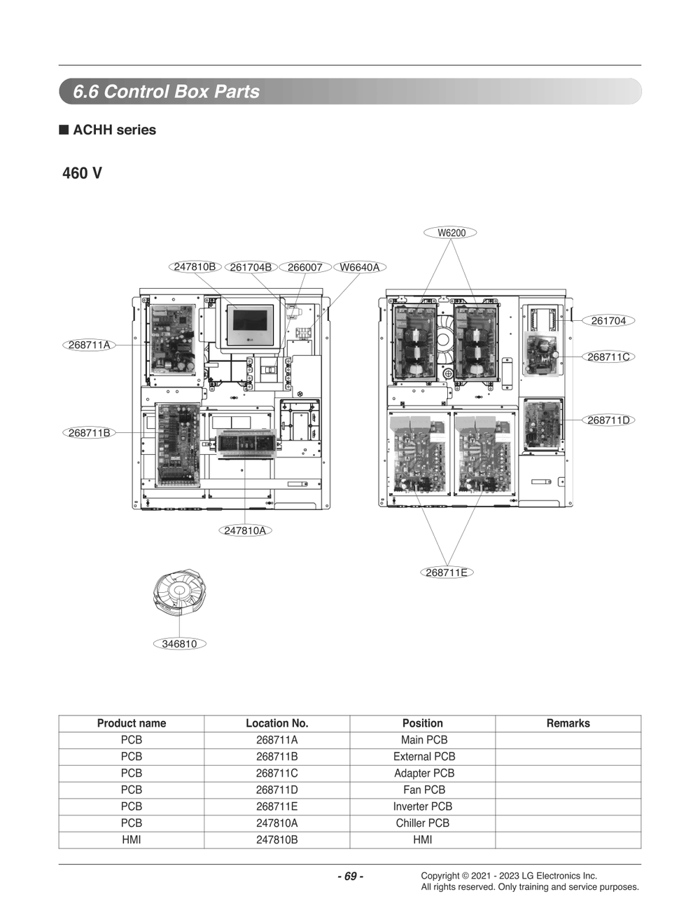 Diagram 7 Diagram and Parts List for ACHH017HBAB ABEAAAU LG Air Conditioner