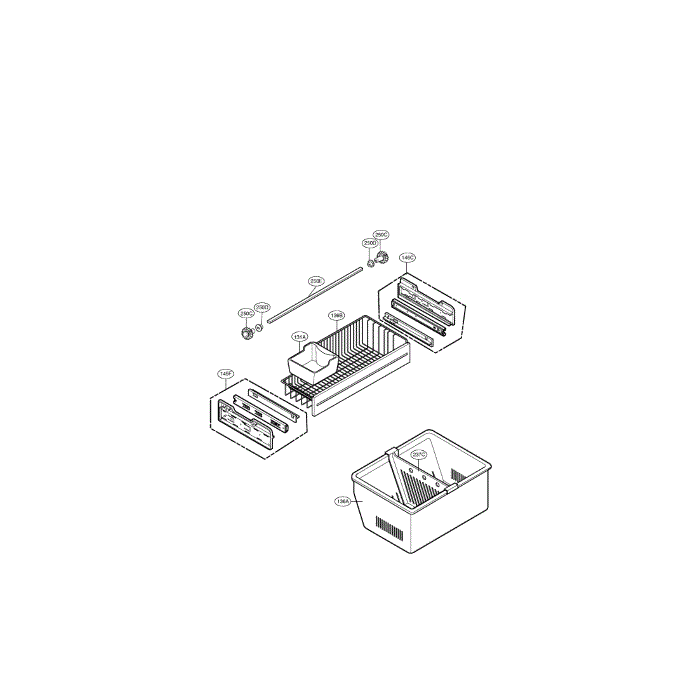 Freezer Diagram and Parts List for LFC25760ST 00 LG Refrigerator