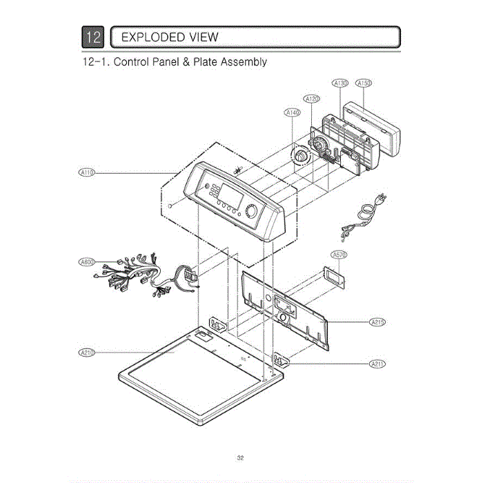 Section 3 Diagram and Parts List for DLE0442G APGEEUS LG Dryer