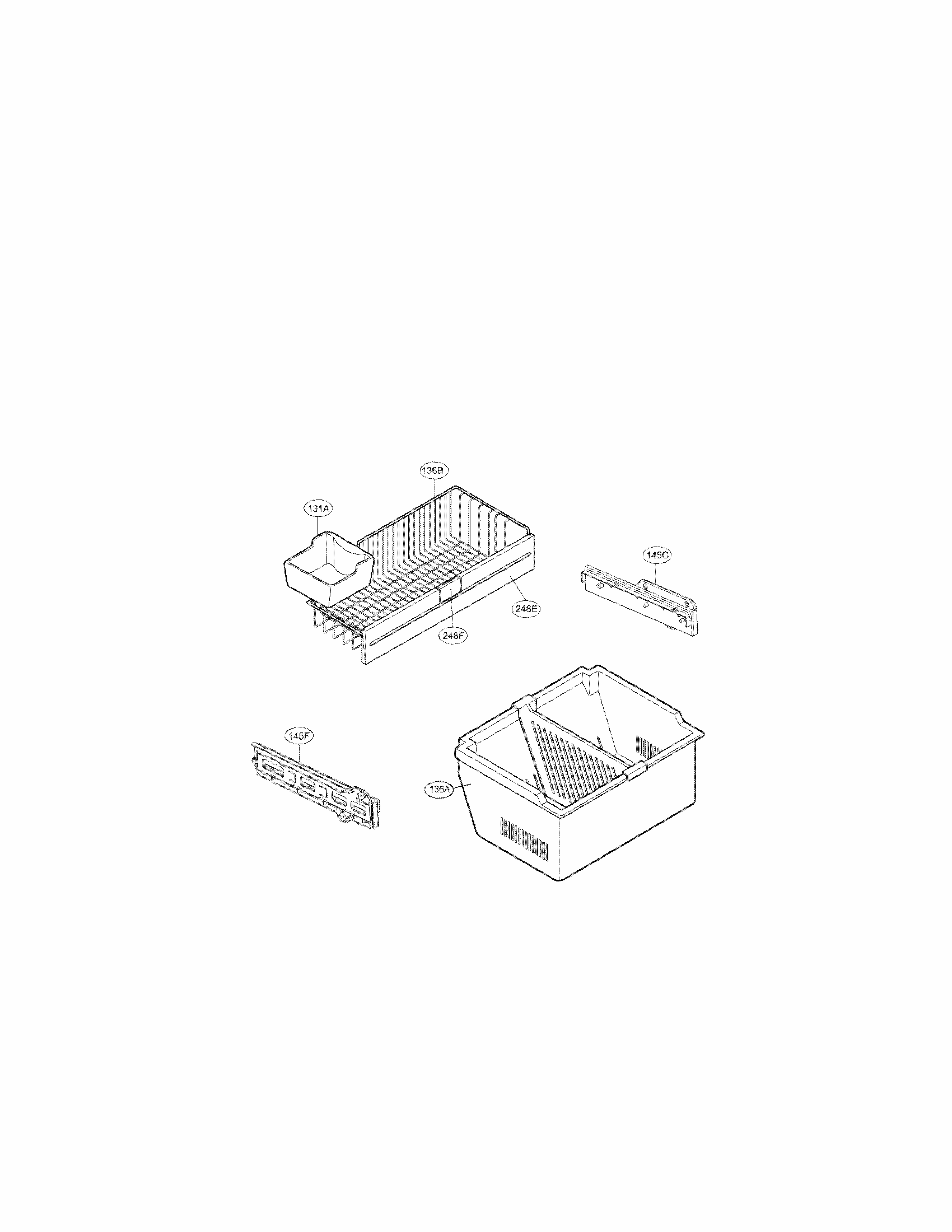 Freezer Parts Diagram and Parts List for 79571304012  Kenmore Refrigerator