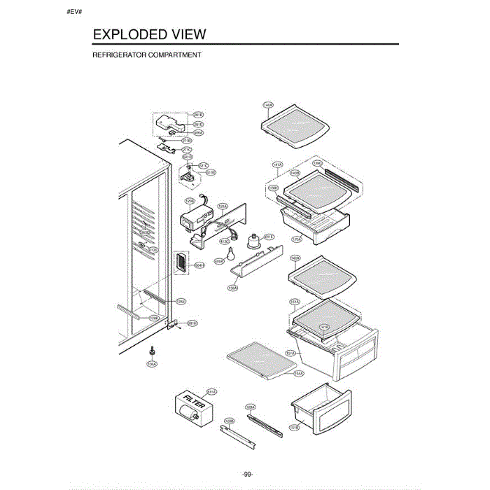 Section 5 Diagram and Parts List for LSC27910SW ASWCLGA LG Refrigerator