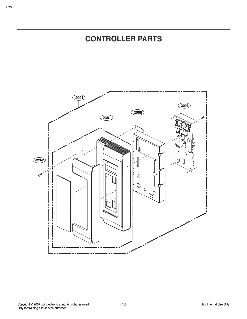 Controller Parts Diagram and Parts List for MV2294BSHL CB1ELGA LG Microwave
