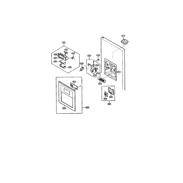 Dispenser Diagram and Parts List for LRSPC2331T  LG Refrigerator