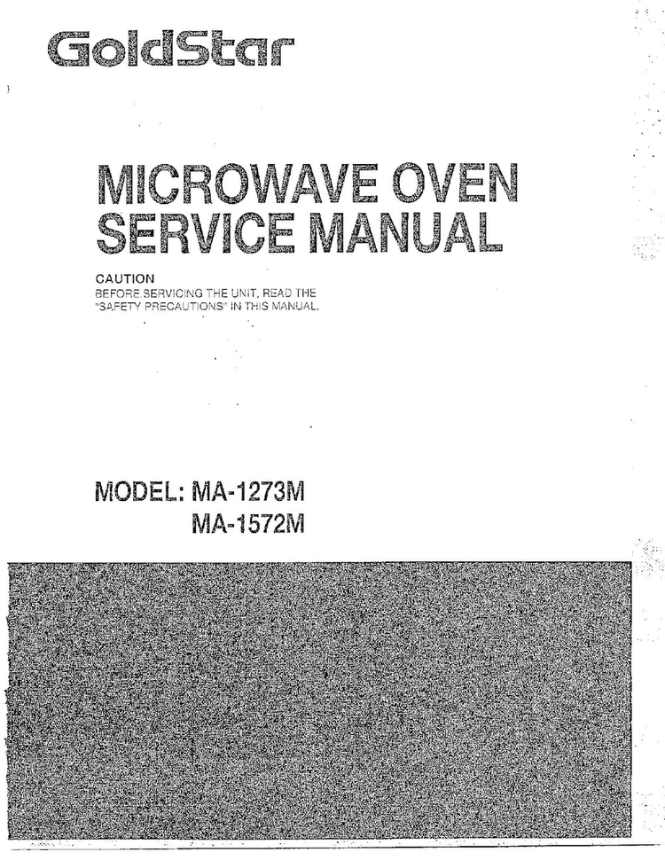 Microwave Oven Diagram and Parts List for MA-1273M  LG Microwave