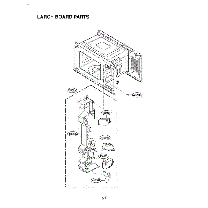Section 5 Diagram and Parts List for LMH1017CVST AS1ELGA LG Microwave Oven Combo
