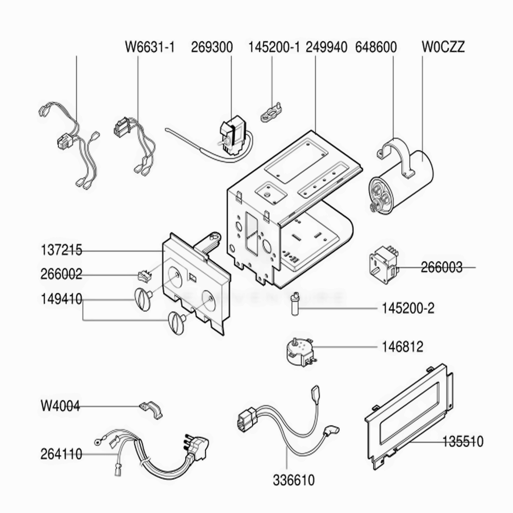Control Box Assembly Diagram and Parts List for LWX183MFAB0 AWYASRV LG Air Conditioner