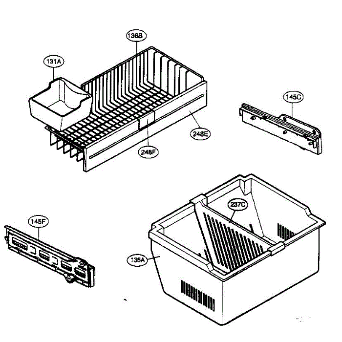 Freezer Diagram and Parts List for LFC22740SB  LG Refrigerator