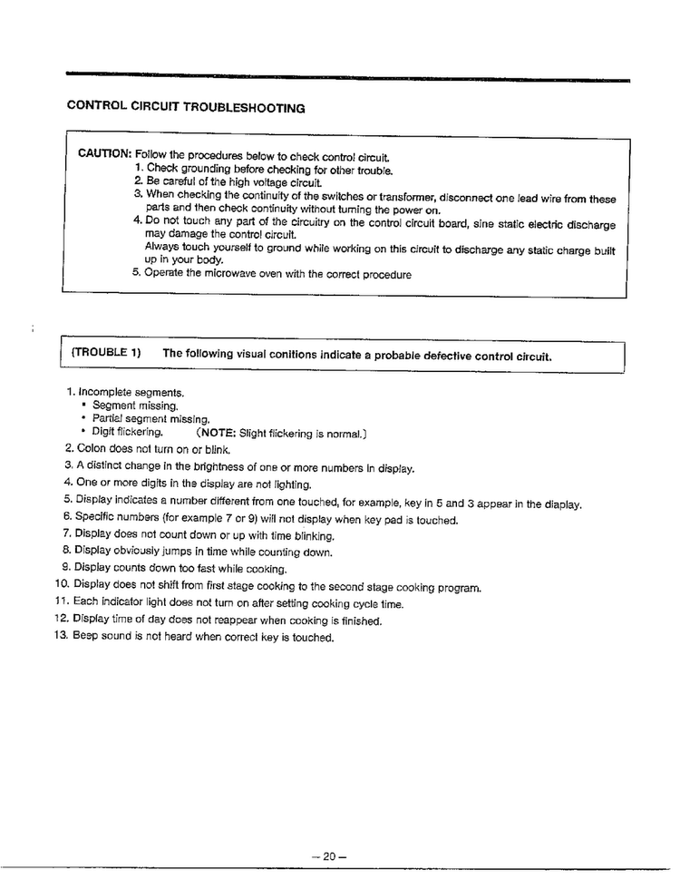 Troubleshooting Guide Page 2 Diagram and Parts List for MA-1164M  LG Microwave