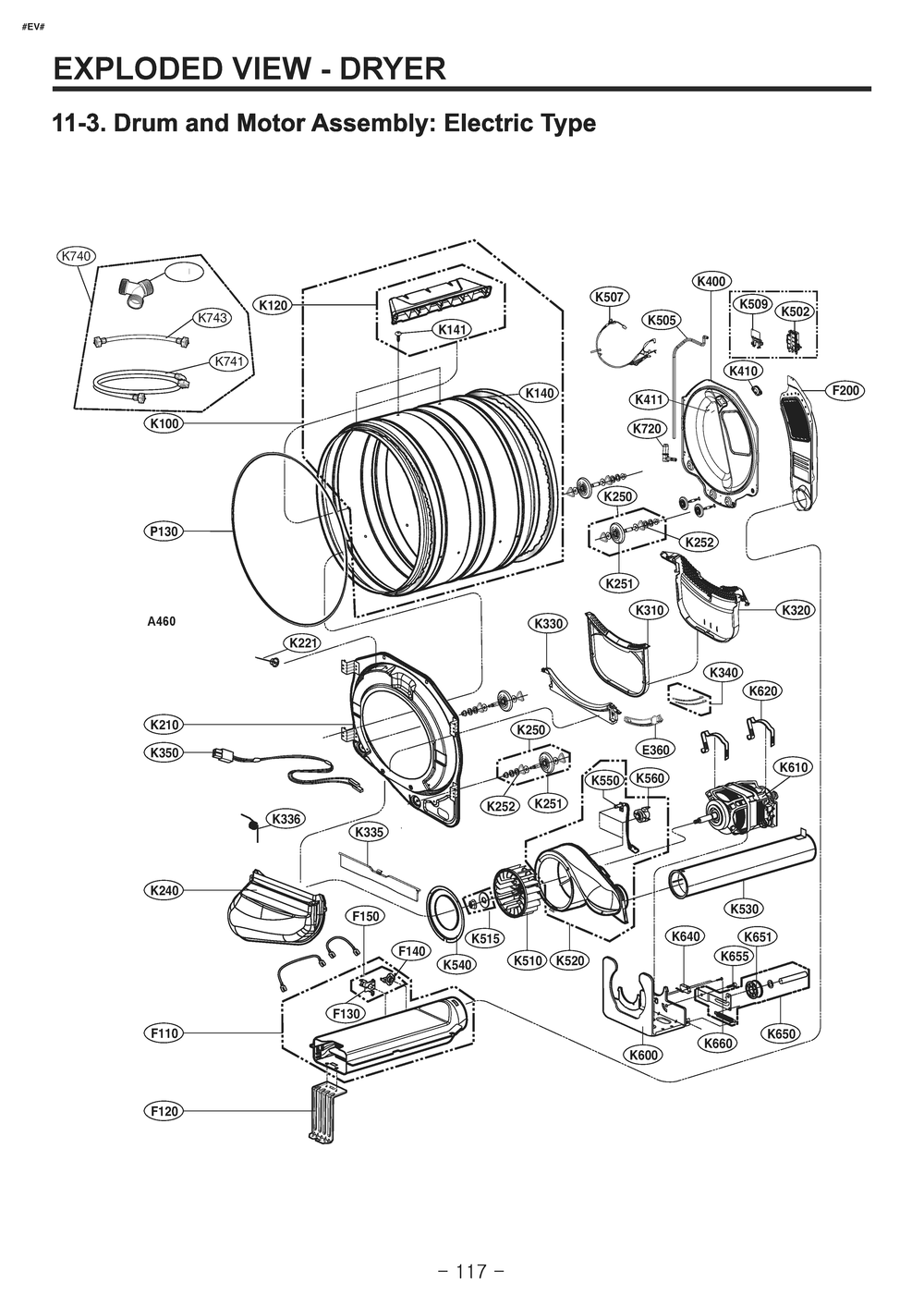Diagram 3 Diagram and Parts List for W3S1CVKKGVS AGGEEUS LG Washer