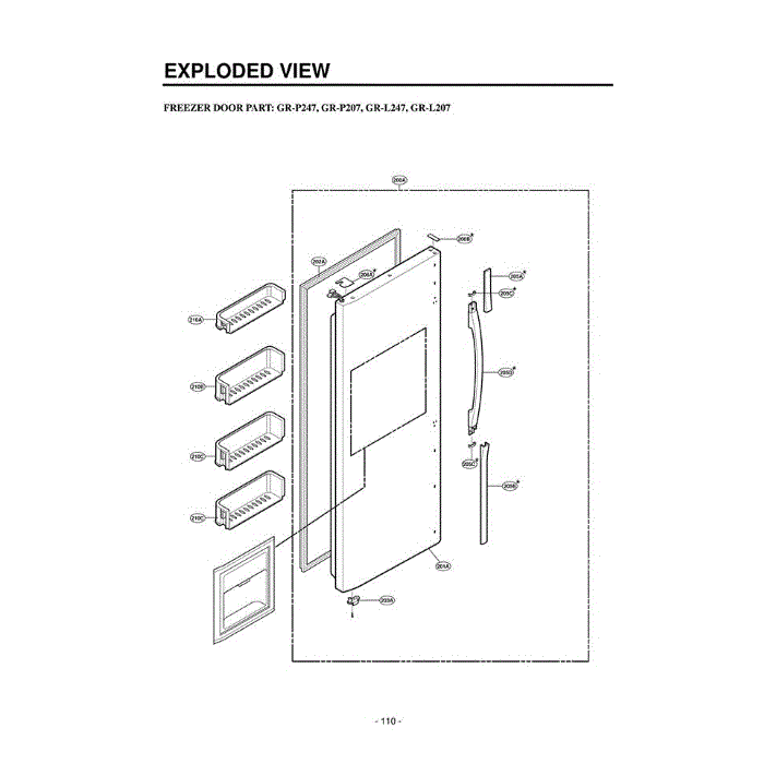 Section 6 Diagram and Parts List for LRSPC2031BK AWBCLGA LG Refrigerator