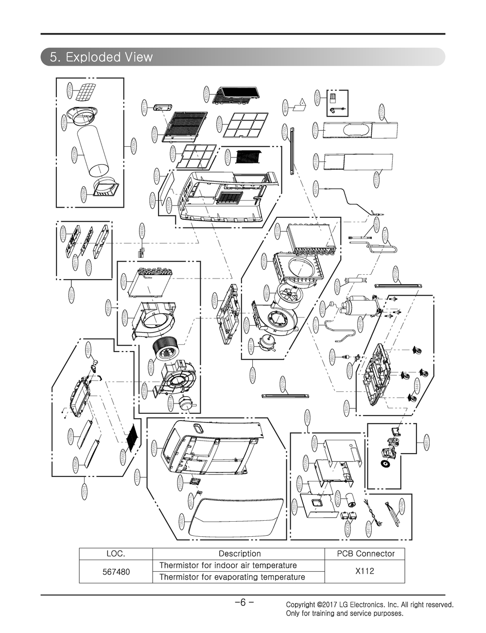 Air Conditioner Diagram and Parts List for P4NC10HSBF0 AWYAOSH LG Air Conditioner