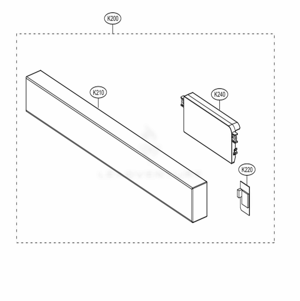 Panel Assembly Diagram and Parts List for LUDP8908SN ASTEEUS LG Dishwasher