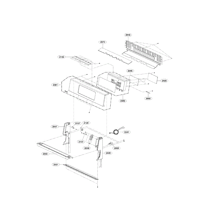Controller Diagram and Parts List for LRG3091ST 00 LG Range