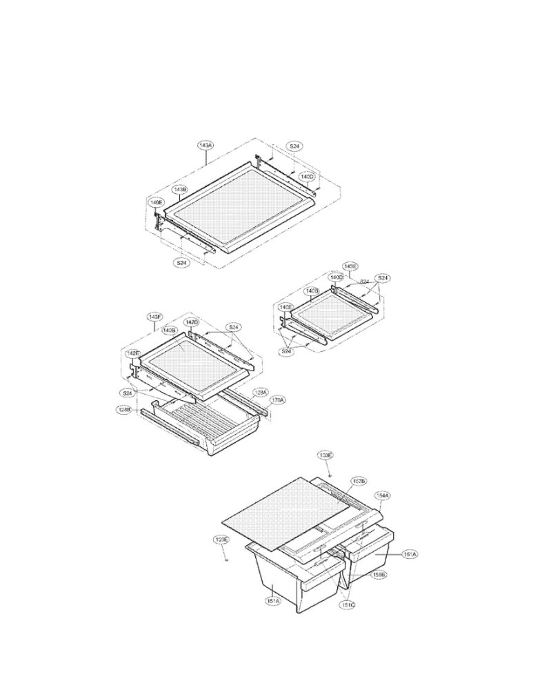 Refrigerator Parts Diagram and Parts List for LTC22350SS 00 LG Refrigerator