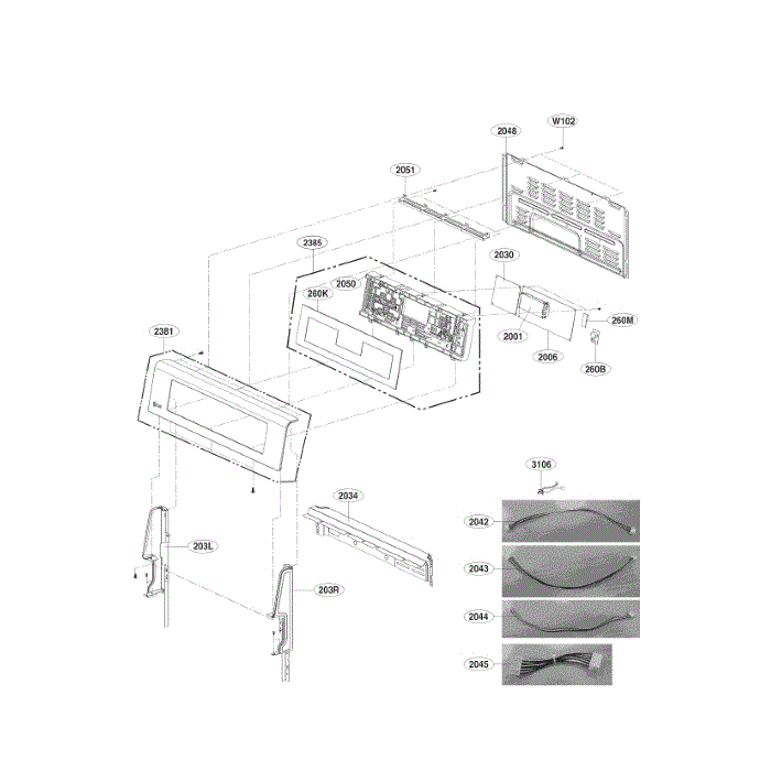 Controller Diagram and Parts List for LDE4415BD 00 LG Range