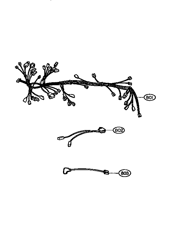 Wiring Harness Diagram and Parts List for MH-1353M  LG Microwave