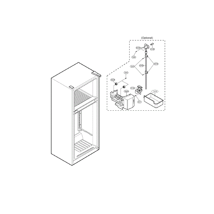Ice Maker Diagram and Parts List for LRTC19314ST  LG Refrigerator