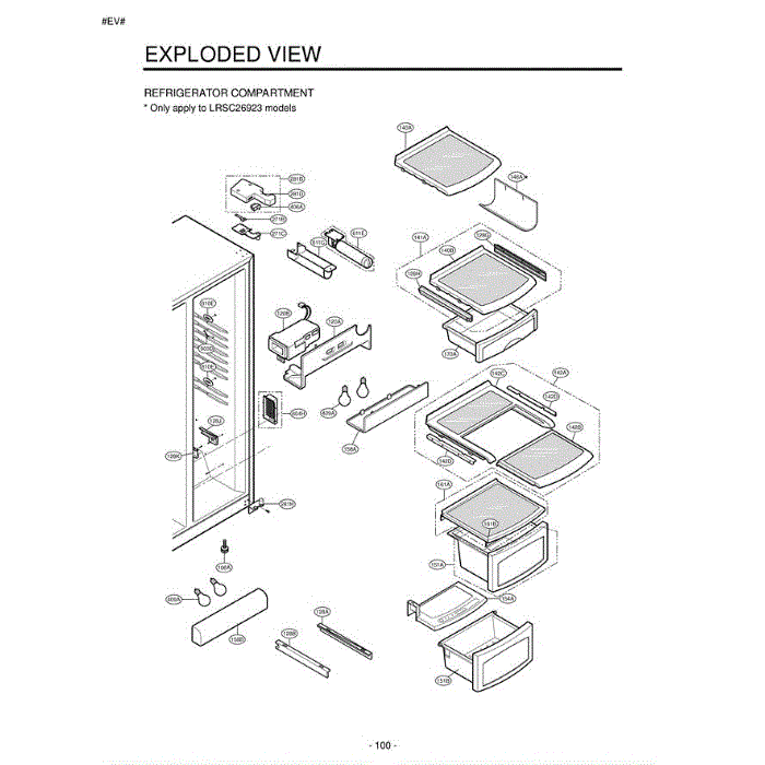 Section 7 Diagram and Parts List for LRSC26925SW ASWCLGA LG Refrigerator