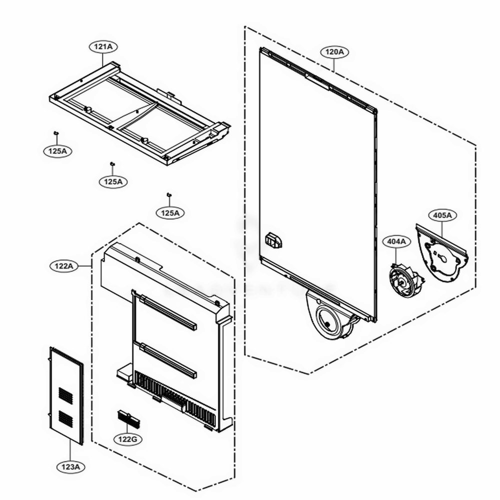 Perform Part Diagram and Parts List for SKSCF3001P ASWCNA0 LG Range