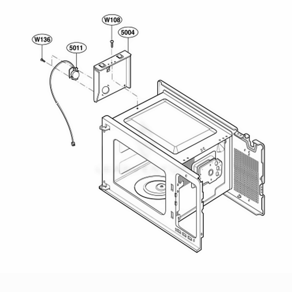 Sensor Parts Diagram and Parts List for 62469 CBKESEA LG Wall Oven