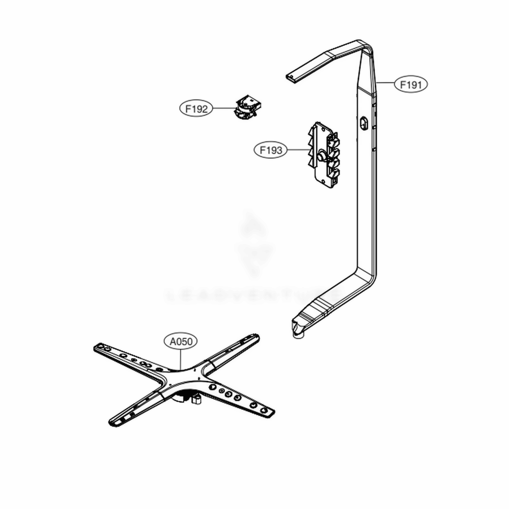 Water Guide Assembly Diagram and Parts List for 14677 ABDESEU LG Dishwasher