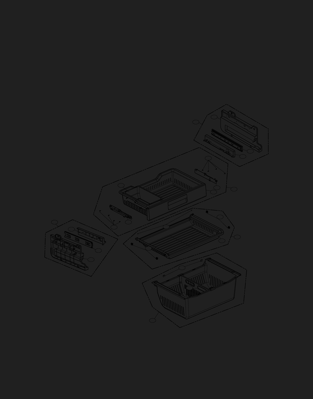 Freezer Parts Diagram and Parts List for GR-J266DSMM ASBCNA0 LG Refrigerator