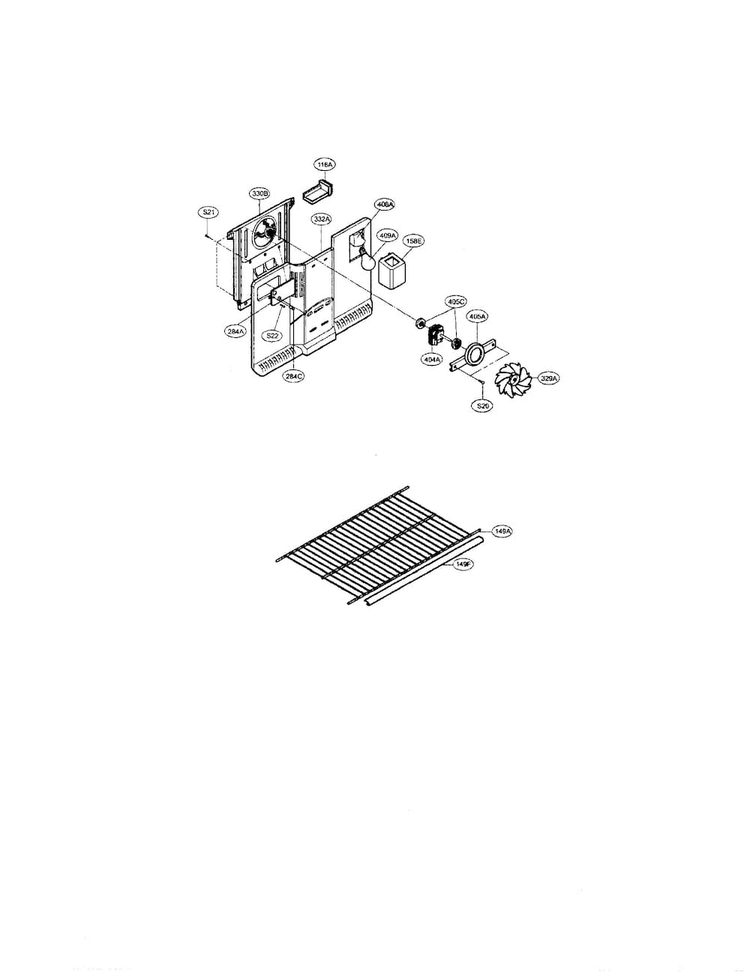 Freezer Diagram and Parts List for LRTN22324TT  LG Refrigerator